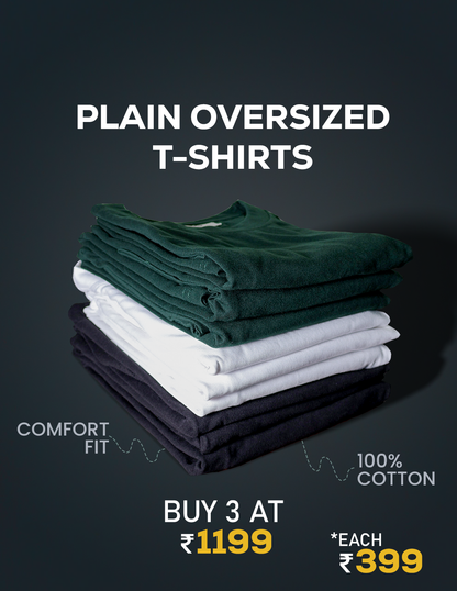 3 Plain Tee Combo, T-shirt